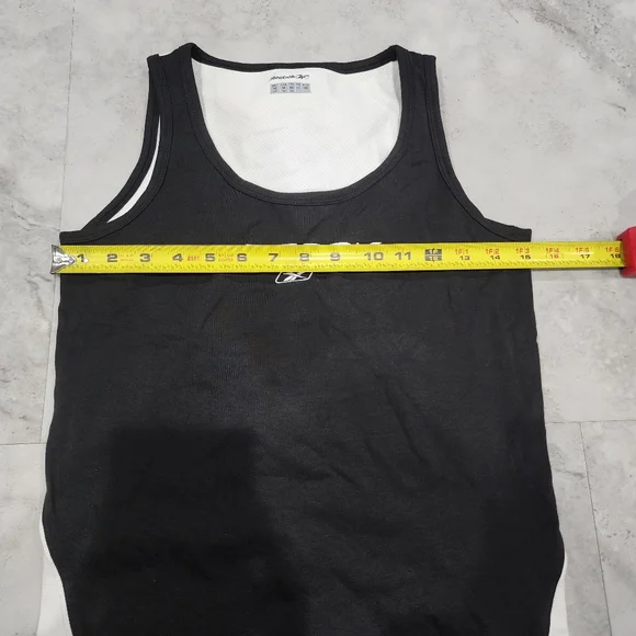 Reebok Tank Top Women's Sizes Medium Black And White - Picture 5 of 8
